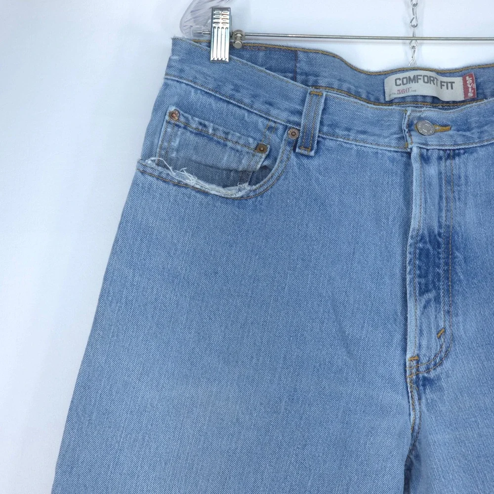 Vintage Levi's 560 Jeans Mens 36x29 (36x30) Y2K 2000 Baggy Loose Fit Tapered Leg